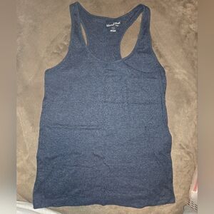 NWOT Heathered Navy Ribbed Tank Top